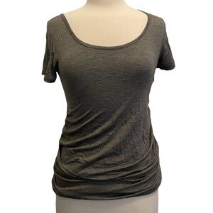 Pinkblush Maternity Gray Short Sleeves Top Size Small